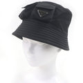 Prada 2 Hc350 Re-Nylon Triangle Logo Plate Bucket Hat Black