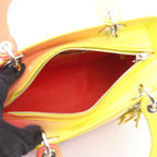 Dior Handbag Lady Yellow Orange Gradient Leather 2-Way Tote — view 3