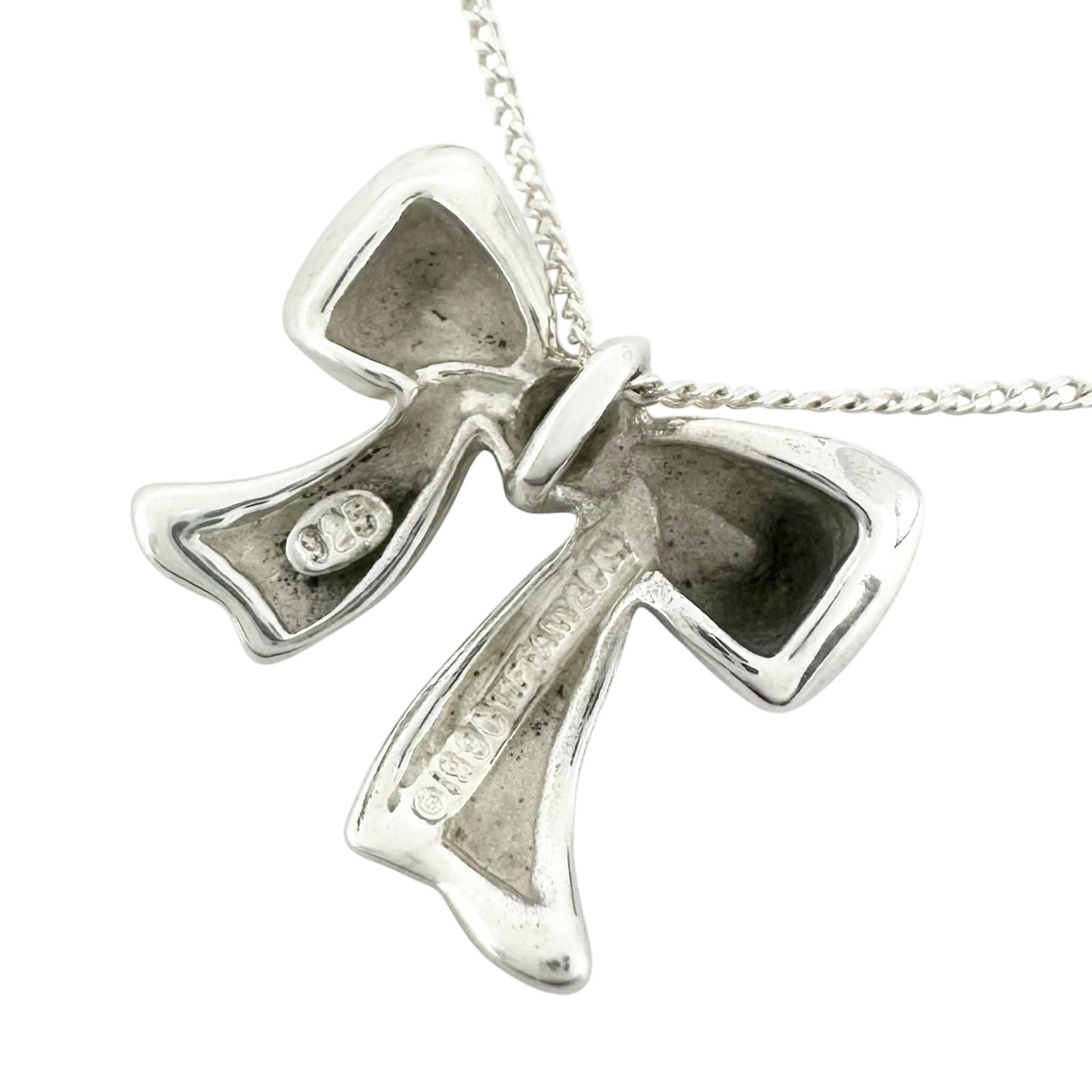 Tiffany & Co Ribbon Silver Necklace — view 2