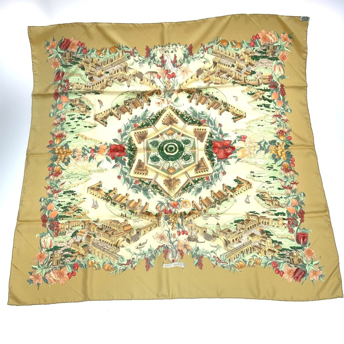 Hermes Silk Scarf Carre 90 au Pays de Cocagne in Paradise — view 3