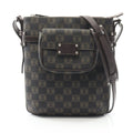 Loewe Shoulder Bag Anagram Dark Brown Canvas Leather