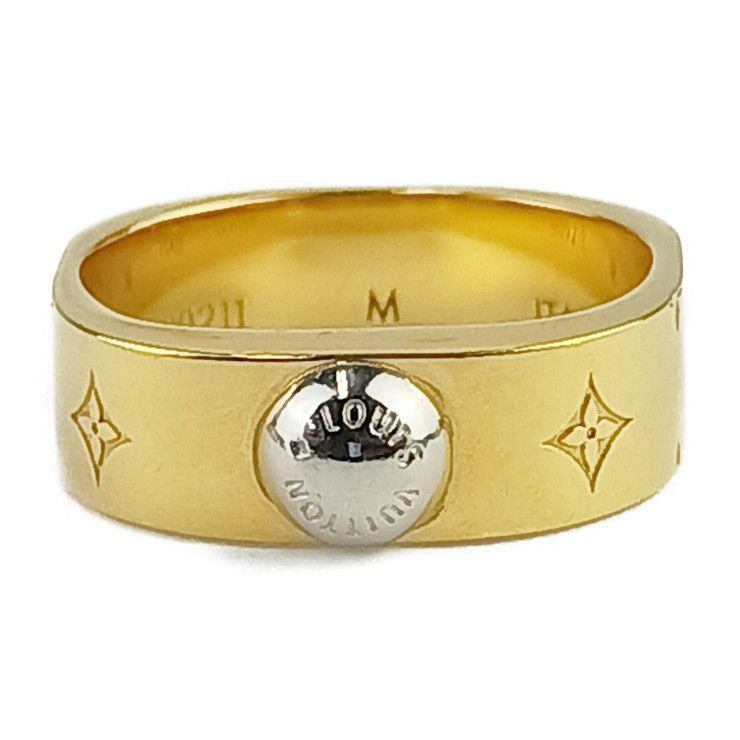 Louis Vuitton Ring Burg Nanogram Gold Silver Metal Lacquer Rhinestone — view 2