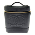 Chanel Caviar Leather Vanity Bag Black Handbag