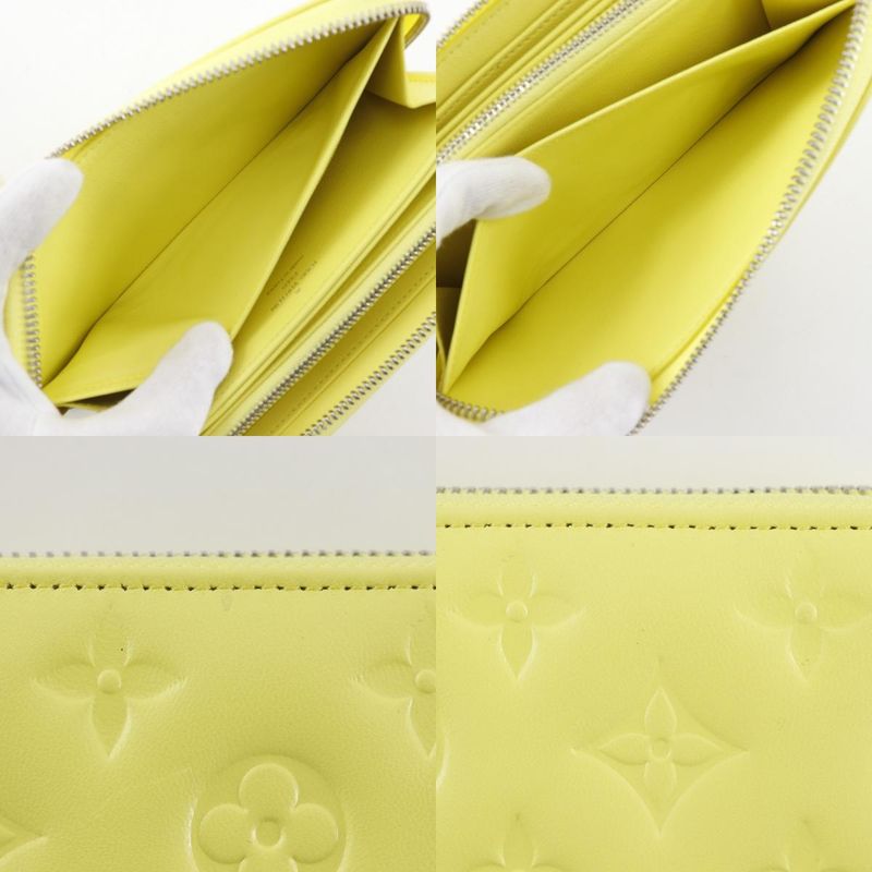 Louis Vuitton Zippy Wallet Coussin Lambskin Smiley Yellow Long — view 8