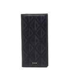 Dior CD Diamond Vertical Wallet Black Navy