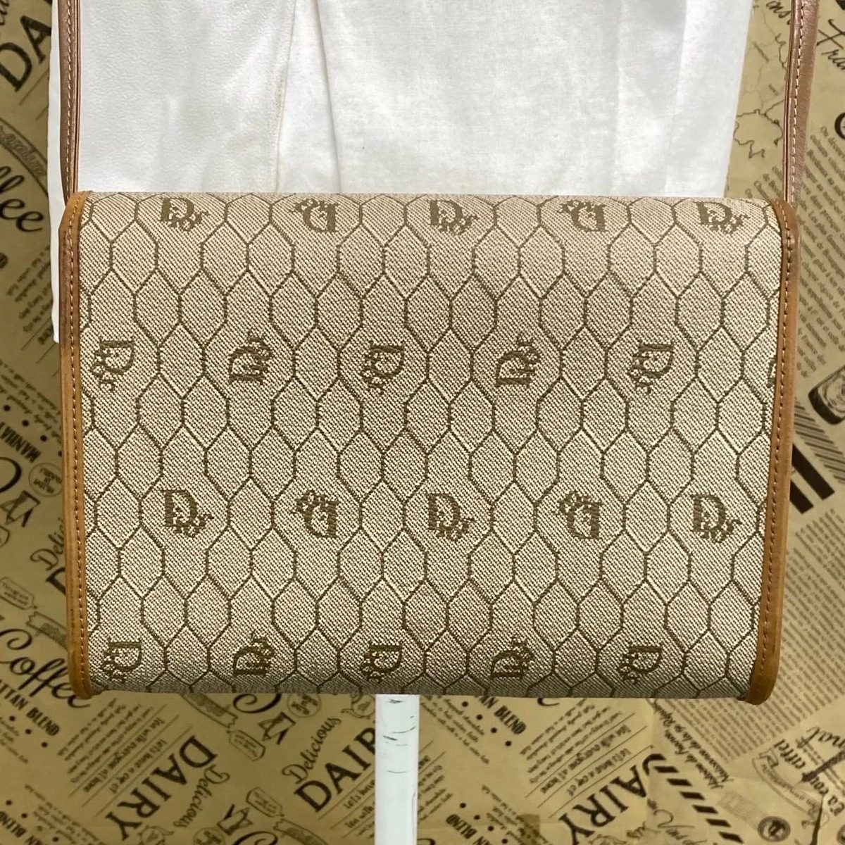 Dior Shoulder Bag Pochette Trotter White Travel — view 2