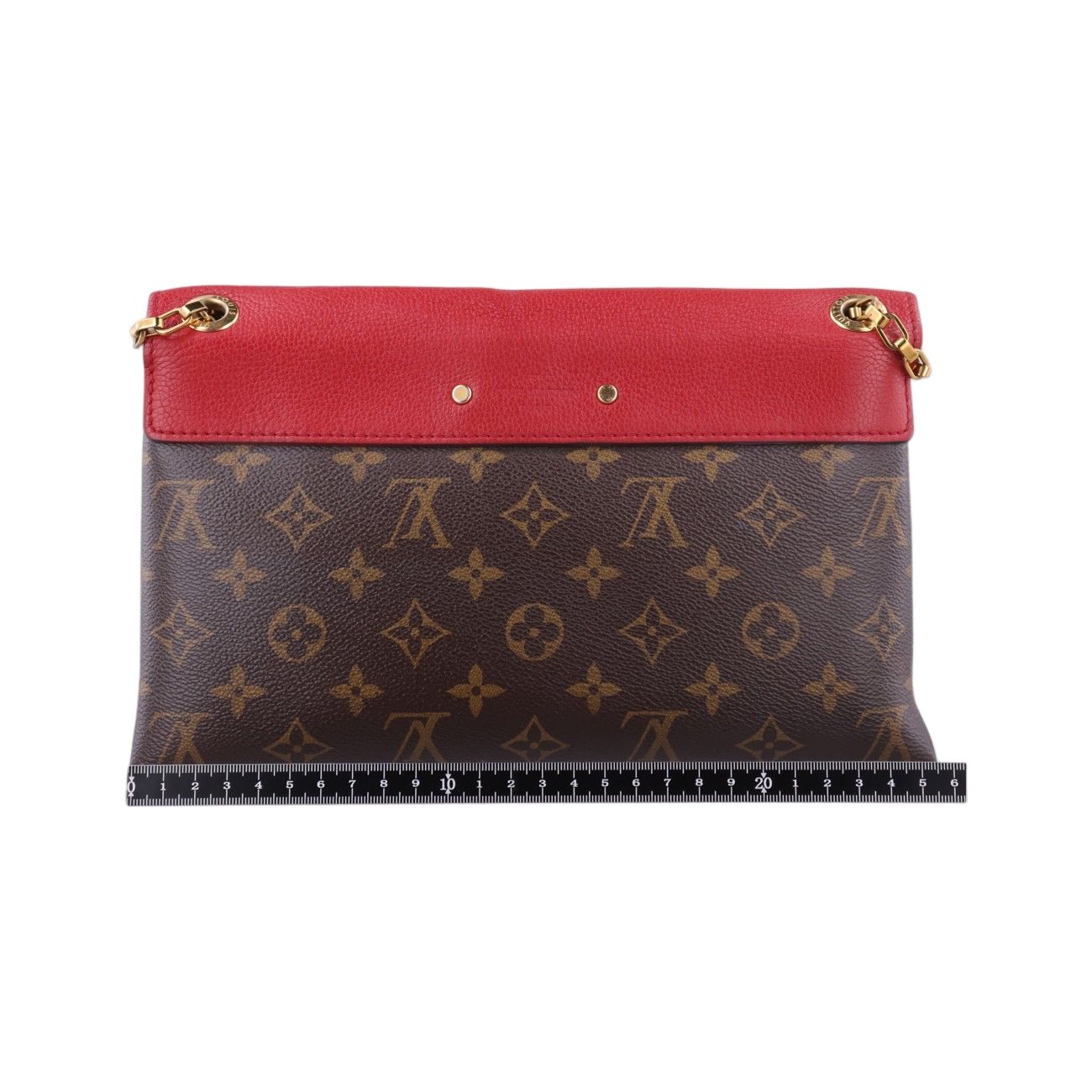 Louis Vuitton Pallas Chain Monogram Brown Cerise Canvas Calf Leather Handbag — view 2