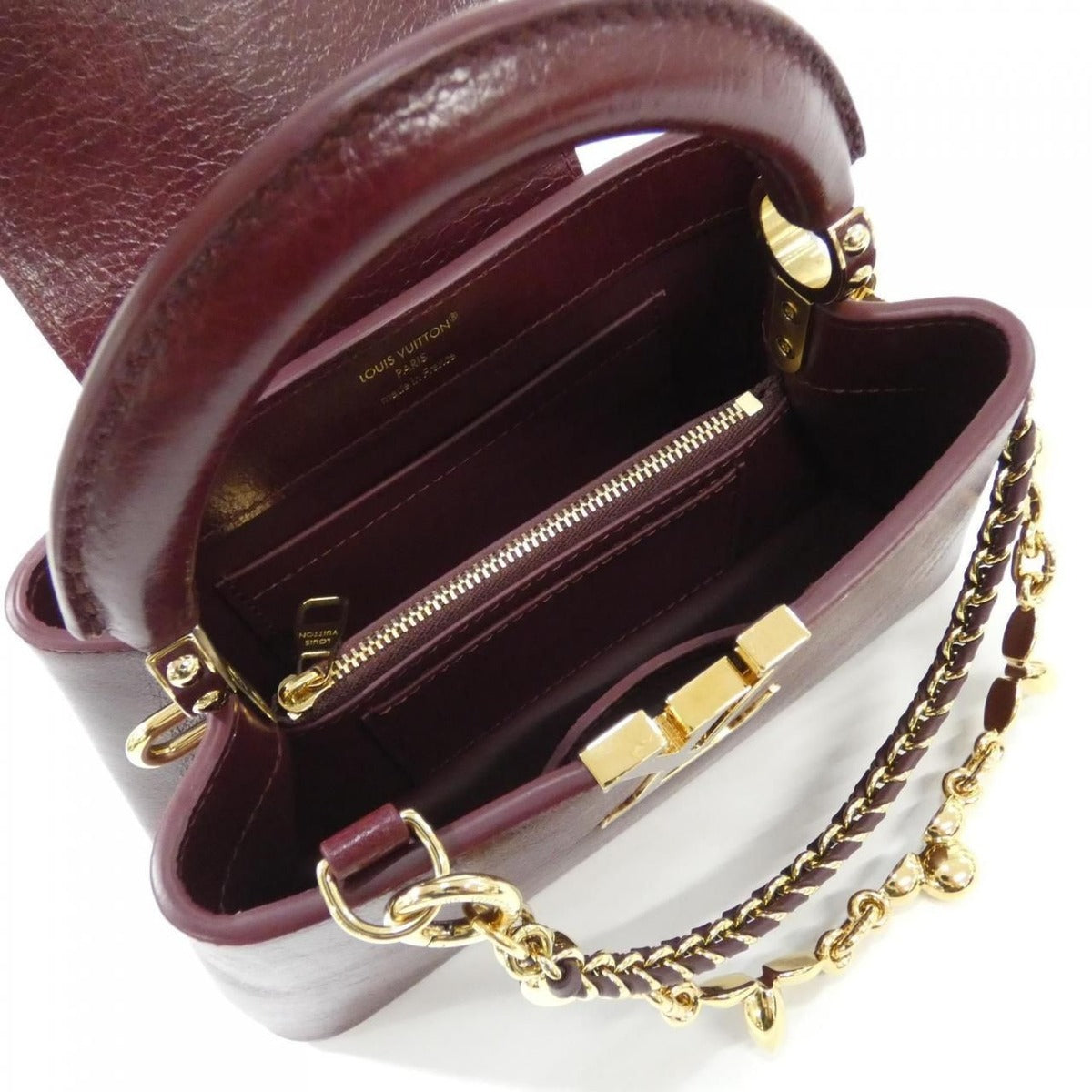 Louis Vuitton Capucines East West Mini Bag Grenat Red — view 7
