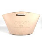 Gucci Handbag Bucket Bag Logo Laundry Rubber Beige