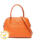 Hermes 2-Way Shoulder Bag Silver Veau Epsom Bolide 27