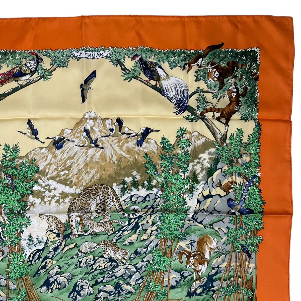 Hermes Scarf Silk Carre 90 Sichuan Orange — view 3