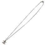 Chanel Coco Mark Metal Rhinestone Silver 0834 Necklace — view 5