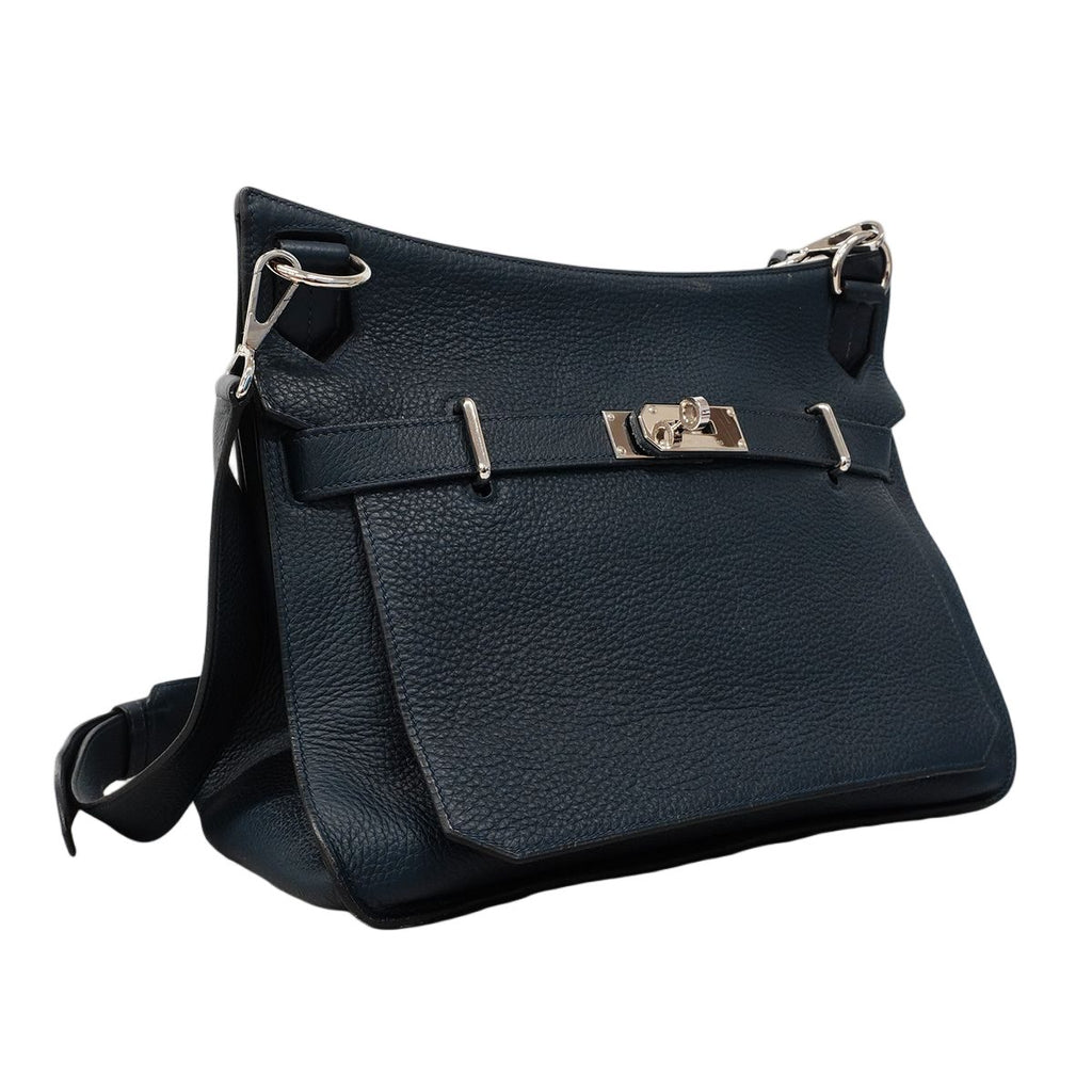 Hermes Shoulder Bag Gipsiere 34 Taurillon Clemence Blue Obsquille Silver — view 2