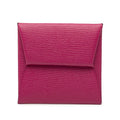 Hermes Bastia Coin Case Purse Rose Purple Chevre