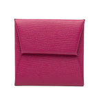 Hermes Bastia Coin Case Purse Rose Purple Chevre