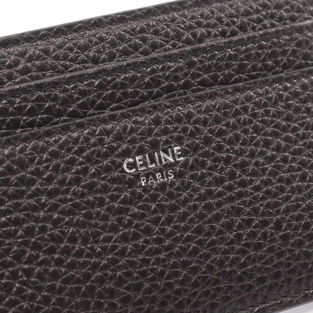 Celine Card Case Holder Espresso Leather — view 4