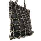 Chanel Chain Tote Lambskin Black Champagne Gold — view 2