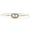 Hermes Ronde Chene Bangle Bracelet Pink Gold