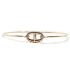 Hermes Ronde Chene Bangle Bracelet Pink Gold