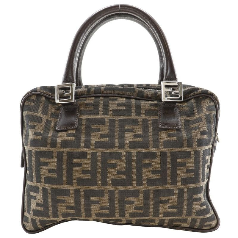 Fendi Zucca Nylon Canvas Brown Handbag