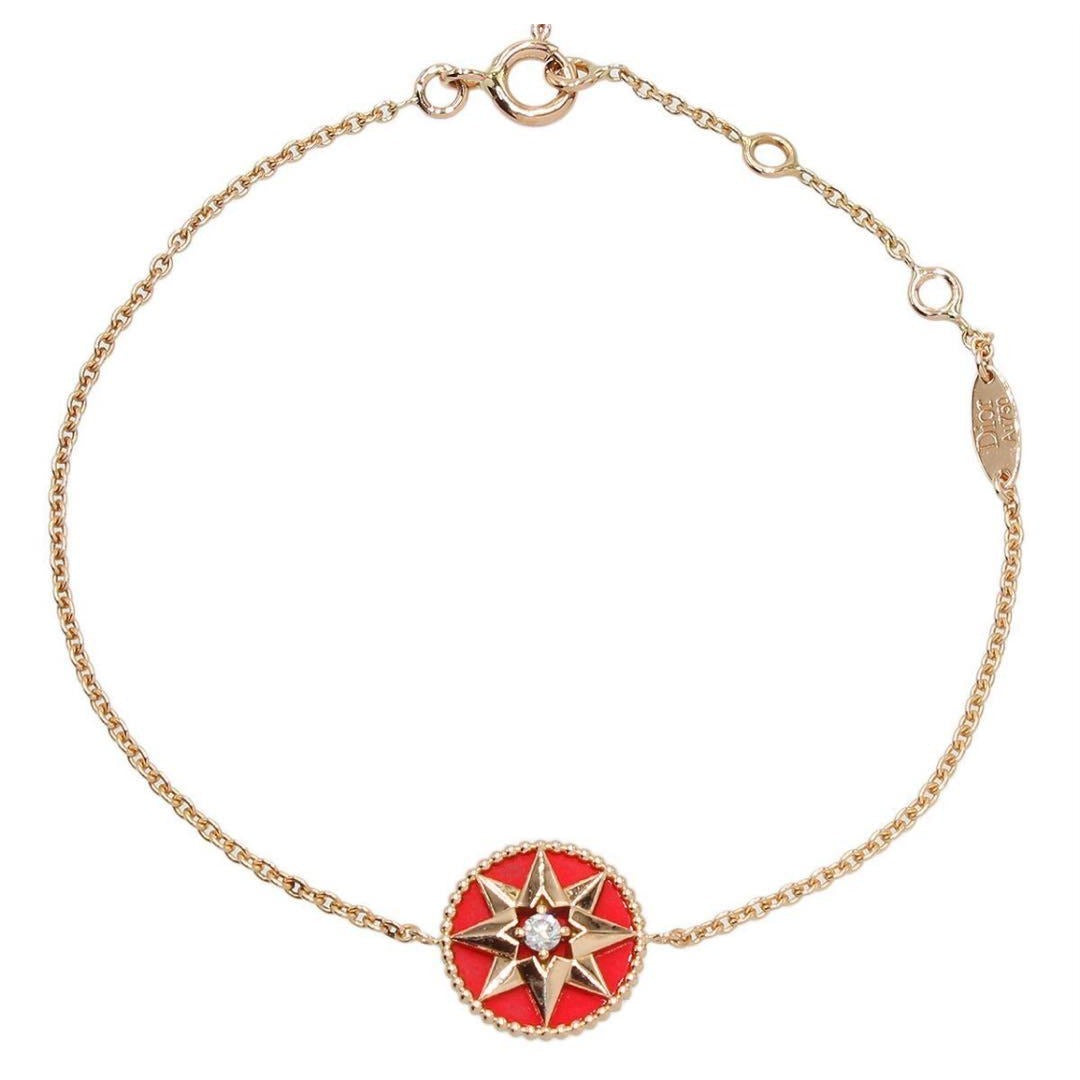 Christian Dior 18K Pink Goldx Diamond Rose Devant Bracelet — view 2