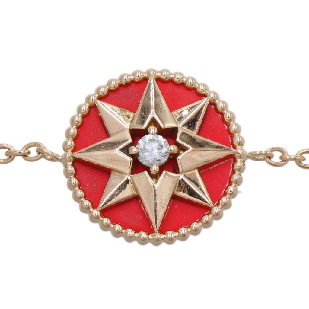 Christian Dior 18K Pink Goldx Diamond Rose Devant Bracelet — view 5