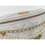 Chanel Body Bag Quilted Lambskin As4991 White — view 7