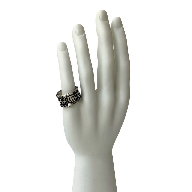 Gucci Double G Snake Ring Silver 925 No 22 Accessory 52301 — view 4