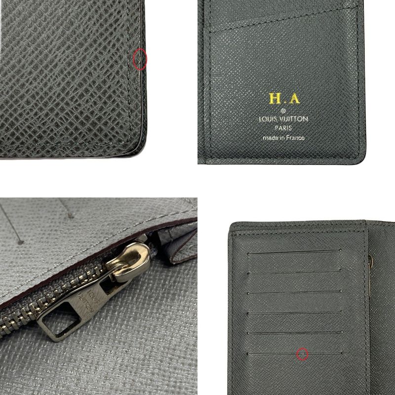 Louis Vuitton Taiga Portefeuille Brazza Folding Long Wallet Gray — view 5