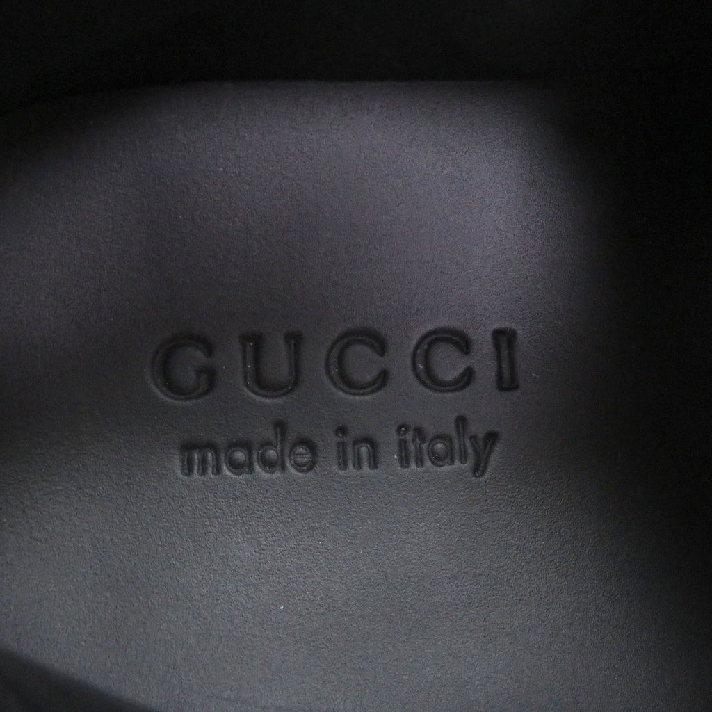 Gucci Leather GG Logo Star Allover Pattern Low Cut Sneakers Black — view 7