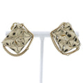 Chanel Quilted Gold Plated 02 P 24.6 g Earrings