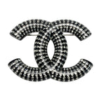 Chanel Coco Mark Rhinestone Brooch D21 K Black Resin