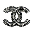 Chanel Coco Mark Rhinestone Brooch D21 K Black Resin — view 2