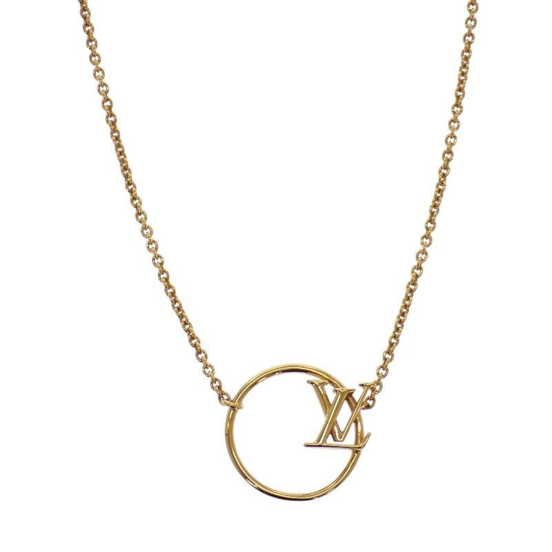 Louis Vuitton LV Eclipse Necklace Collier Metal Gold Logo