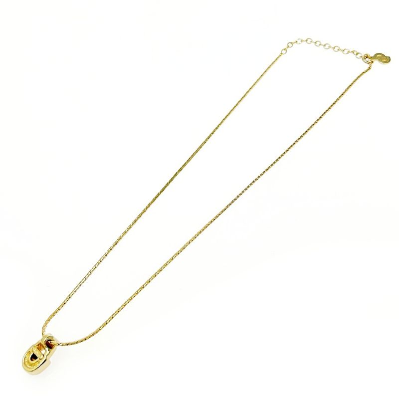 Christian Dior GP Rhinestone Colored Stone Necklace Gold Blue — view 3
