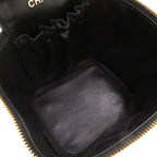 Chanel Caviar Leather Black 4 Vintage Vanity Bag Handbag Vertical Shape — view 5