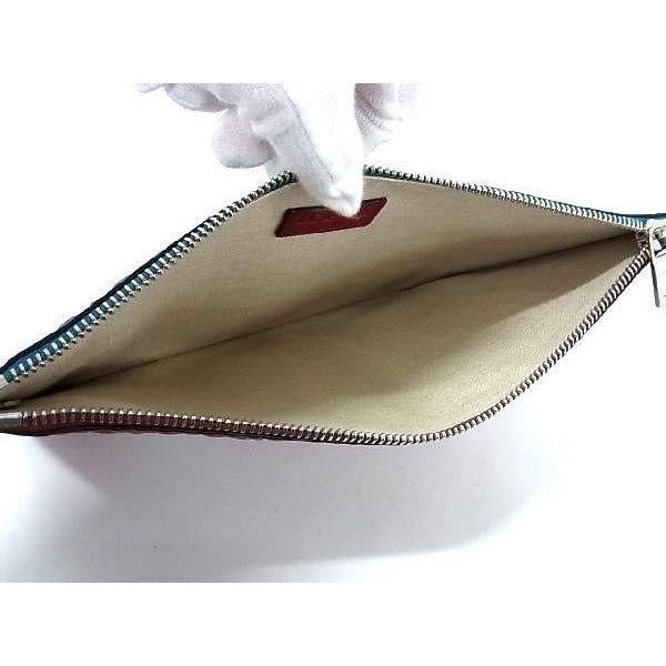 Loewe Repeat Anagram Leather Clutch Bag Second Red and Blue Au5558 — view 6
