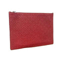 Loewe Repeat Anagram Leather Clutch Bag Second Red and Blue Au5558