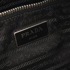 Prada Shoulder Bag Black Canvas Saffiano Leather — view 4