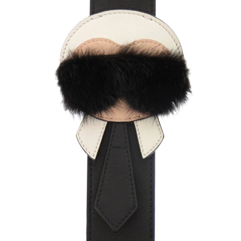 Fendi Carlito Karl Lagerfeld 7 C0258 Leather Black 0790 Shoulder Strap — view 5