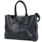 Bottega Veneta Arco Tote 2-Way Shoulder Bag Maxi Intrecciato Leather Gray