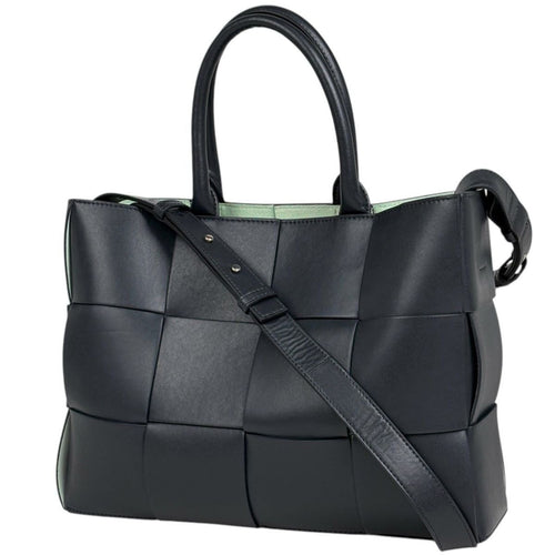 Bottega Veneta Arco Tote 2-Way Shoulder Bag Maxi Intrecciato Leather Gray