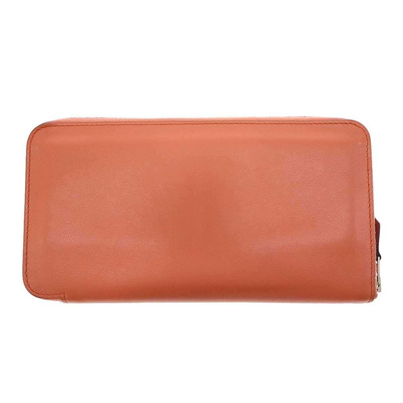 Hermes Azap Classic Round Zip Wallet Peach — view 2