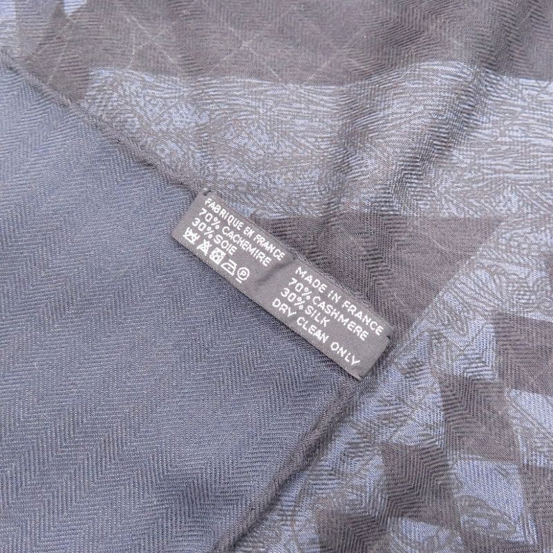 Hermes Carre 140 Steeple Post Cashmere Silk Stole Gradient 0569 — view 6