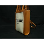 Celine Mini Vertical Cabas Canvas 2-Way Handbag Tote Shoulder Brown Bn5931 — view 3
