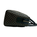 Celine Vintage Macadam Pattern Triomphe Logo Leather Handbag — view 6