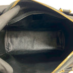 Celine Vintage Macadam Pattern Triomphe Logo Leather Handbag — view 9