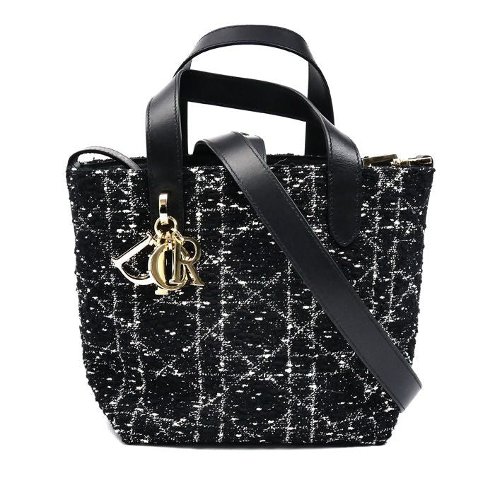 Dior Toujours Vertical Tote Bag Small 2-Way Shoulder Black M2835 Odfg m911 — view 2