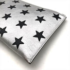 Saint Laurent Star Patchwork Metallic Leather Clutch Pochette Pouch Case — view 4