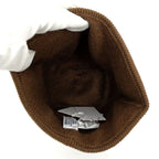 Hermes Knit Hat Beanie Brown Pink M Size Cashmere Cap — view 7